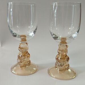 Elegant Bear Stem Wine Glasses